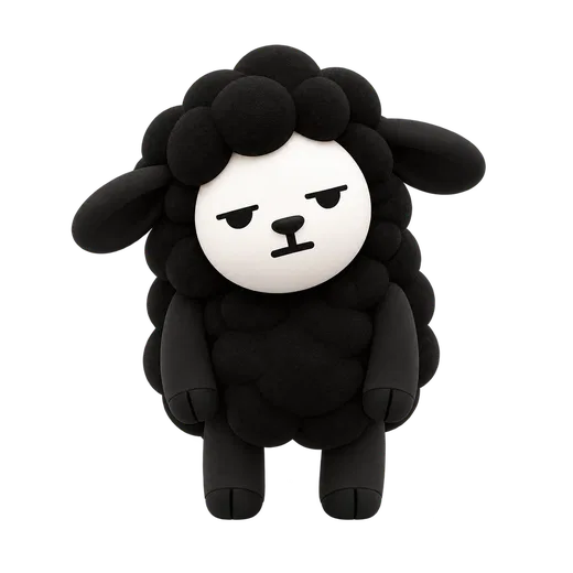 RSN sheep with a playful expression