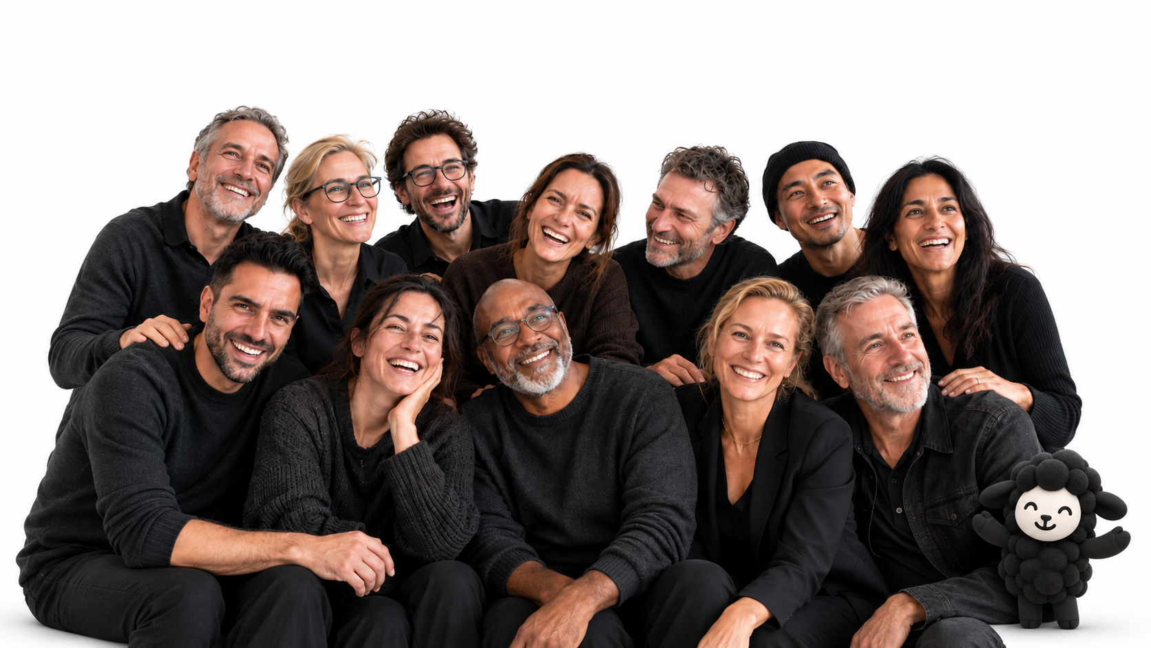 A group of RSN members smiling together, with the RSN black sheep